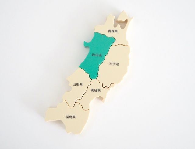 日本地図の中の秋田県