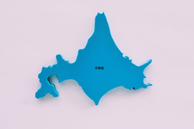 日本地図の中の北海道
