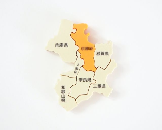 日本地図の中の京都府
