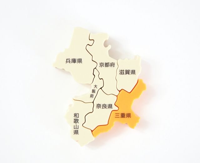 日本地図の中の三重県