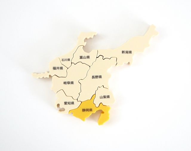 日本地図の中の静岡県